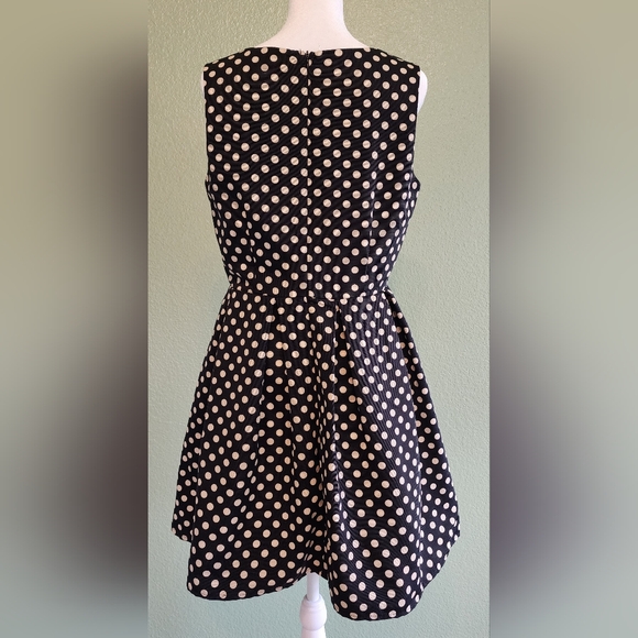 ModCloth x Pink Owl Apparel retro polka dot black white dress M - Picture 2 of 10
